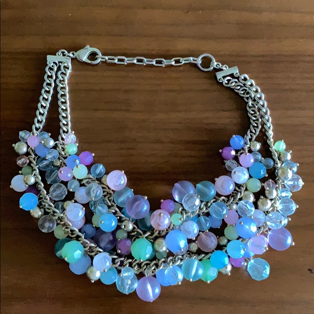 Pastel Multi-Colored Two-Strand Bubble Necklace